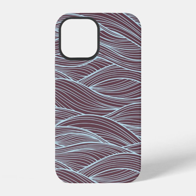 Abstract Wave pattern iPhone Case (Back)