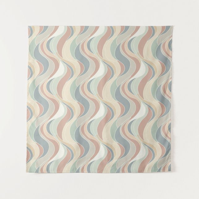 Abstract Wave Pattern Tapestry (Front)