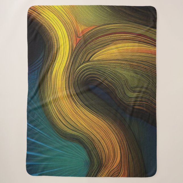 Abstract Wave Sherpa Blanket (Front)