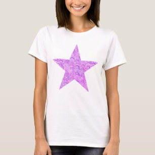 Abstract wave star - violet, lavender, orchid T-Shirt