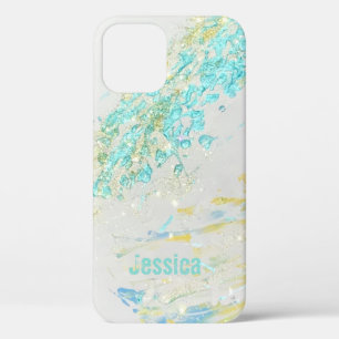 Abstract WaVe Turquoise  Personalised Art IPhone iPhone 12 Pro Case