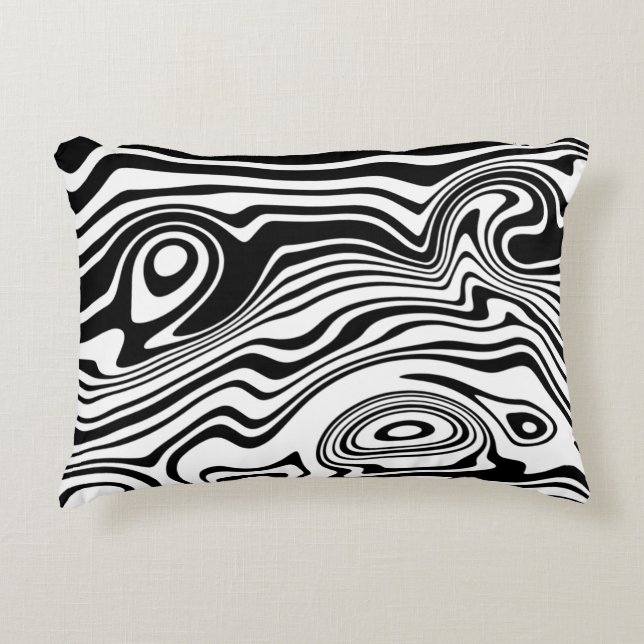 Abstract Waves Accent Pillow - Custom Colours (Front)