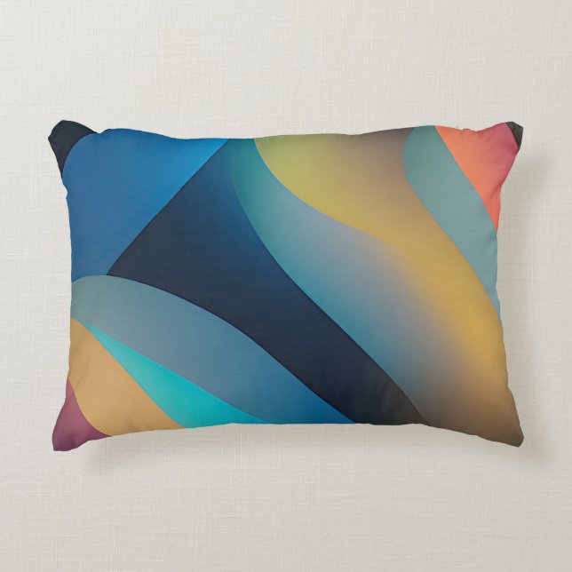 Abstract Waves and Swirls 29 Decorative Cushion (Front)