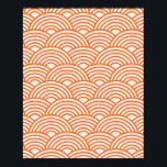 Abstract Waves Arches Orange Lines Poster<br><div class="desc">Modern Abstract Waves - Geometric Arches - Orange And Cream White.</div>