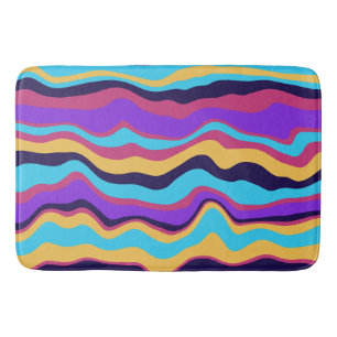Abstract Waves Bath Mat