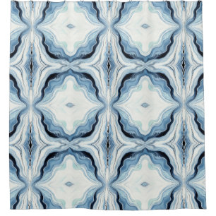 Abstract Waves clashing pattern Shower Curtain