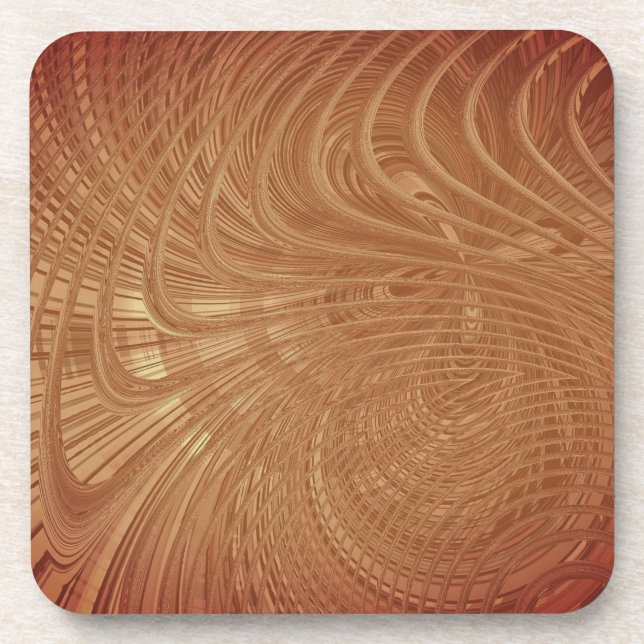 Abstract Waves Coaster Art (Front)