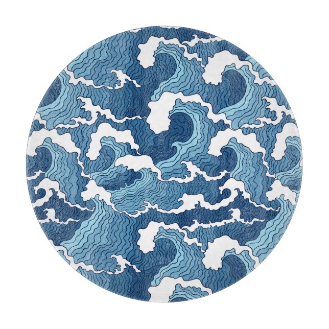 Abstract Waves Cutting Board (Front)