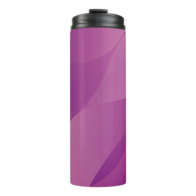 Abstract Waves. Futuristic Technology Style Backgr Thermal Tumbler (Front)