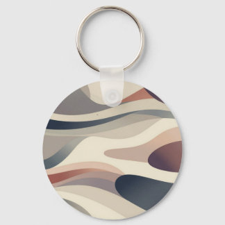 Abstract Waves Key Ring
