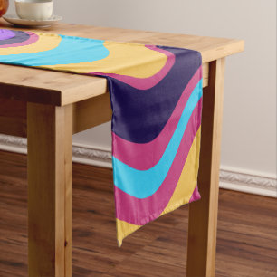 Abstract Waves Long Table Runner