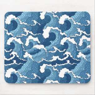 Abstract Waves Mouse Pad