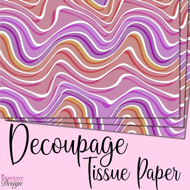 Abstract waves pattern pink purple red yellow tissue paper (Creator Uploaded)