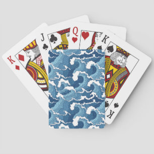 Abstract Waves Playing Cards