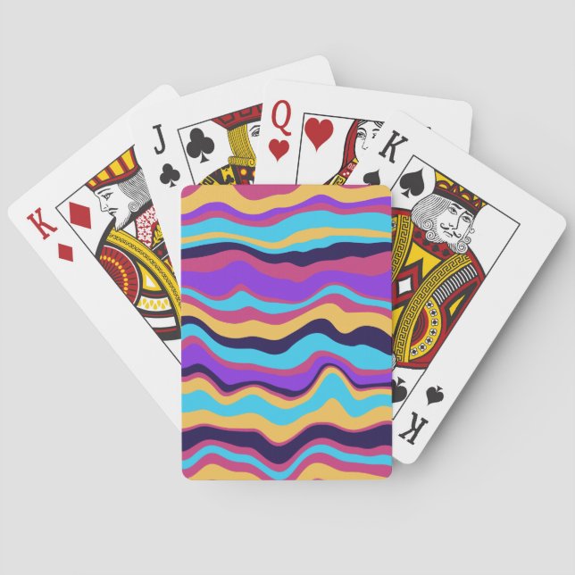 Abstract Waves Playing Cards (Back)