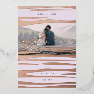 Abstract Waves Save the Date card