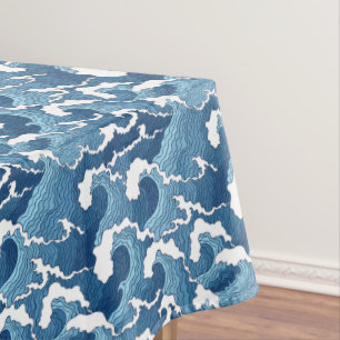 Abstract Waves Tablecloth