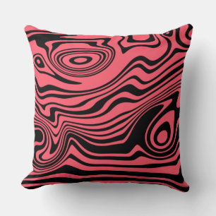 Abstract Waves Throw Pillow Your Colours