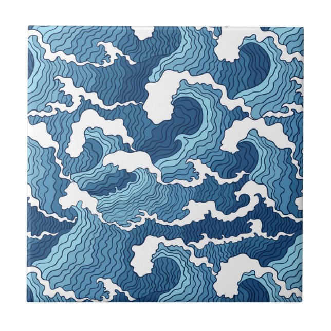 Abstract Waves Tile (Front)