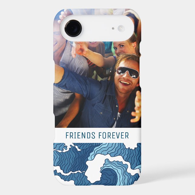 Abstract Waves | Your Photo & Text Case-Mate iPhone Case (Back)