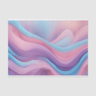 Abstract Wavy Blue, Pink, Purple Textured Tissue Paper