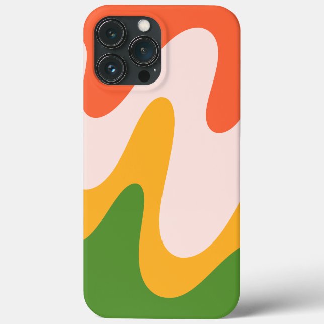 Abstract Wavy Fluid Shapes iphone 13 Pro Max case (Back)