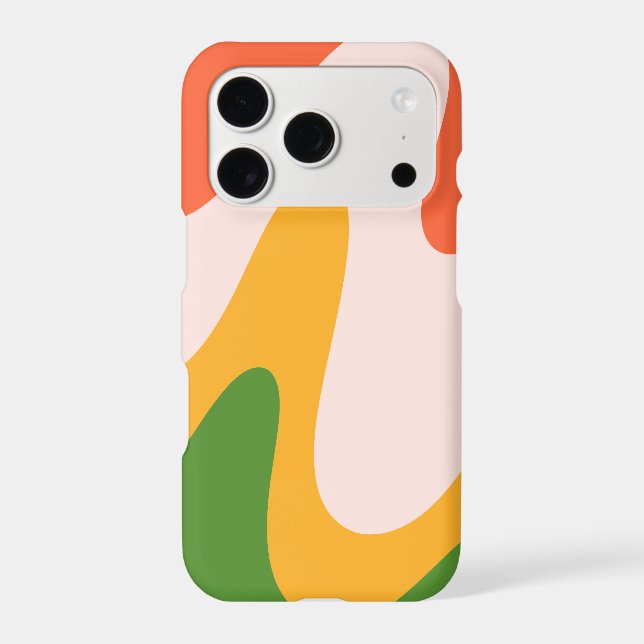 Abstract Wavy Fluid Shapes iphone 17 Pro case (Back)