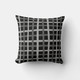 Abstract Wavy Grid Pattern Cushion