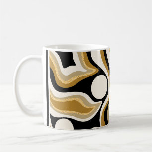 Abstract Wavy Lines Pattern Background Coffee Mug