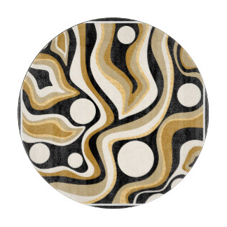 Abstract Wavy Lines Pattern Background Cutting Board