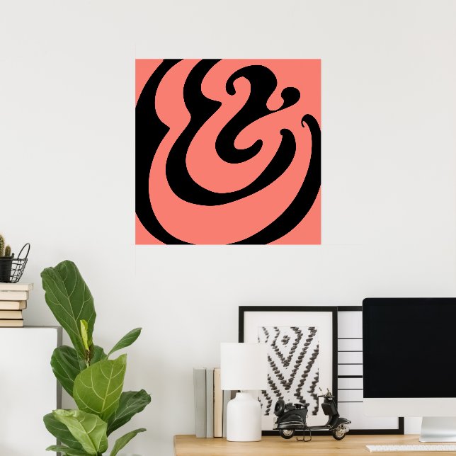 Abstract Wavy Modern Bold Poster (Home Office)