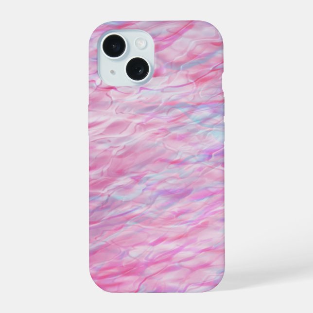 Abstract wavy pattern iPhone 15 case (Back)