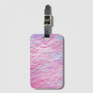 Abstract wavy pattern luggage tag