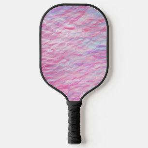 Abstract wavy pattern pickleball paddle