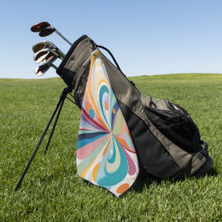 Abstract wavy shapes golf towel