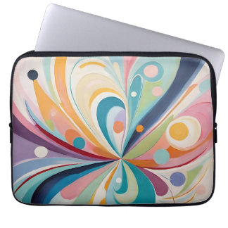 Abstract wavy shapes laptop sleeve