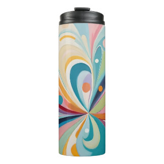 Abstract wavy shapes thermal tumbler