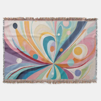 Abstract wavy shapes throw blanket