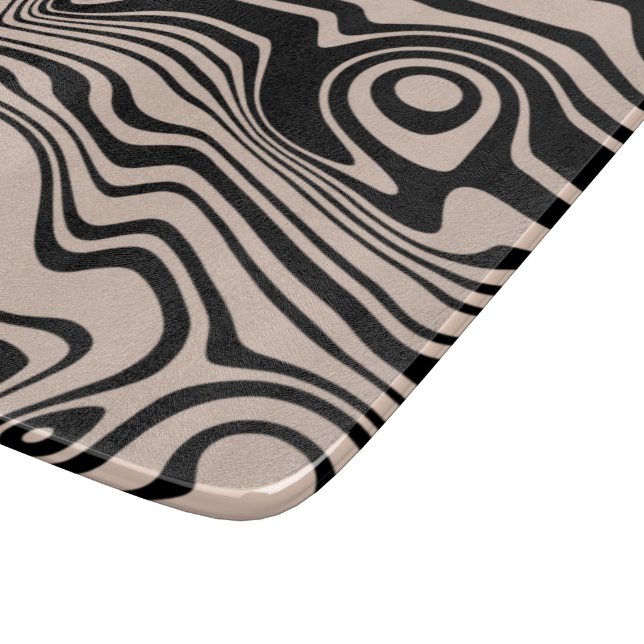 Abstract Wavy Striped Cutting Board (Corner)