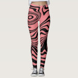 Abstract Wavy Striped Leggings with Custom Colours<br><div class="desc">Custom Colours Leggings with Abstract Wrapped Wavy Striped Black and Pink Colours - or Choose / add your favourite background colours - Resize and move or remove and add elements / text with Customisation tool ! Design by MIGNED. Please see my other projects / designs. You can also transfer my...</div>