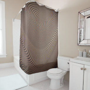 Abstract Wavy Striped Pattern Lines 1 Shower Curtain