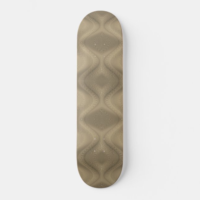 Abstract Wavy Striped Pattern Lines 6 Skateboard (Front)