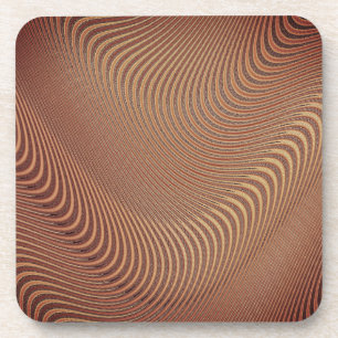 Abstract Wavy Striped Pattern Lines Coaster