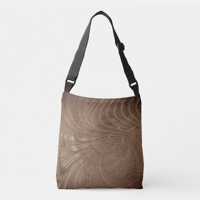 Abstract Wavy Striped Pattern Lines - Crossbody Bag (Front)