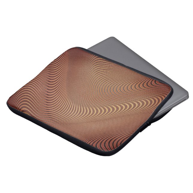 Abstract Wavy Striped Pattern Lines Laptop Sleeve (Front Top)
