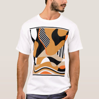 Abstract wavy: vintage black pattern T-Shirt