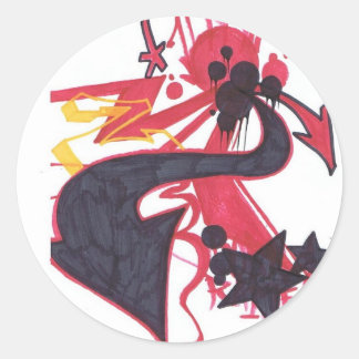 Abstract Way Classic Round Sticker