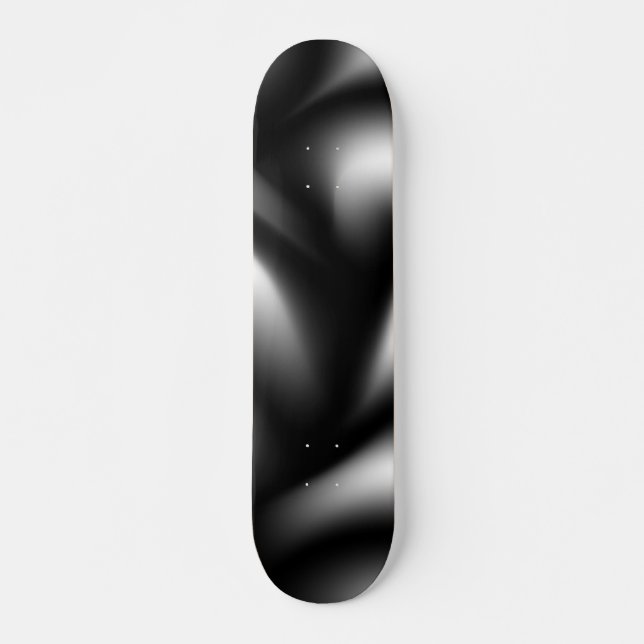 Abstract Weave in Black & White Skateboard (Front)