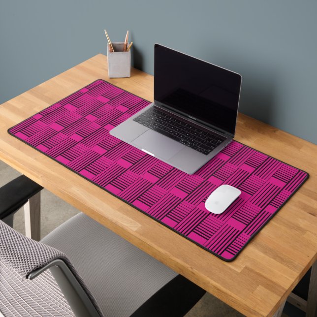 Abstract Weave On Pink Desk Mat (Office 2)