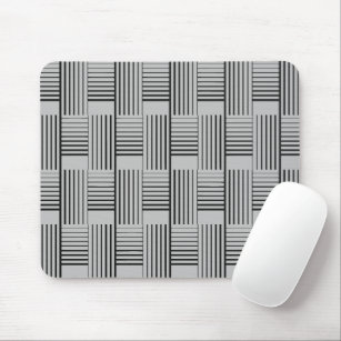 Abstract Weave On Silver Grey Mouse Pad